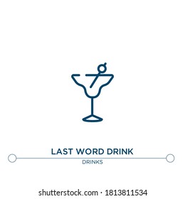 last word drink outline vector icon. simple element illustration. last word drink outline icon from editable drinks concept. can be used for web and mobile
