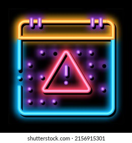 last work month on calendar neon light sign vector. Glowing bright icon last work month on calendar sign. transparent symbol illustration