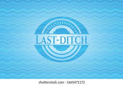 Last-ditch water wavec oncept emblem. Vector Illustration. Detailed.