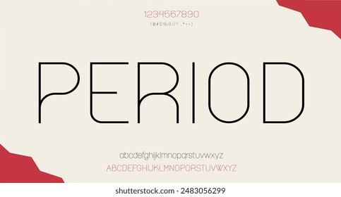 Lastica un alfabeto moderno minúscula fuente tipografía minimalista diseño de Ilustración vectorial