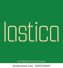 Lastica, a modern alphabet lowercase font. minimalist typography vector illustration design