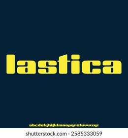 Lastica, a modern alphabet lowercase font. minimalist typography vector illustration design