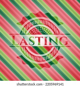 Lasting christmas colors emblem. Vector Illustration. Detailed. 