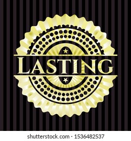 Lasting shiny badge. Vector Illustration. Detailed.