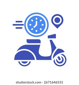 Last-Mile Delivery Icon Mixed Vector Illustration
