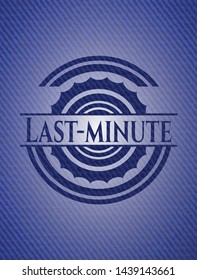 Last-minute with denim texture. Vector Illustration. Detailed.