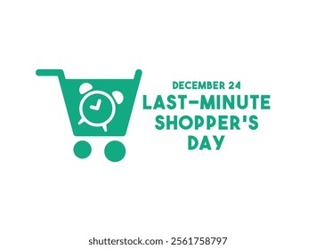 Last-Minute Shopper's Day. December 24. White background. Eps 10.