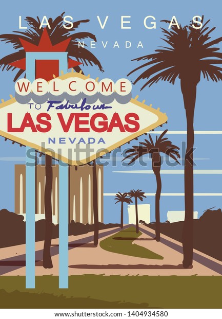 Lasvegas Modern Vector Poster Las Vegas Stock Vector (Royalty Free ...