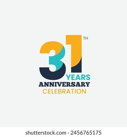 lat design 31th year anniversary design template. vector template illustration