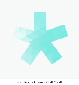 lat icon app vector polygon star tag