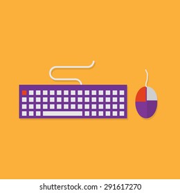 lat icons of input devices. Keyboard and mouse