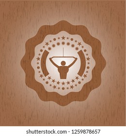 lat pull down, exercise icon inside wooden signboards