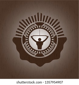 lat pull down, exercise icon inside wooden signboards