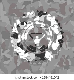 lat pull down, exercise icon on grey camo texture