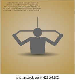 lat pull down exercise icon vector symbol flat eps
