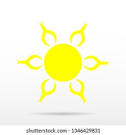 lat sun icon. Sun pictogram. Trendy vector summer symbol for website design, web button, mobile app. Template vector illustration.