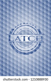 Latch blue polygonal emblem.