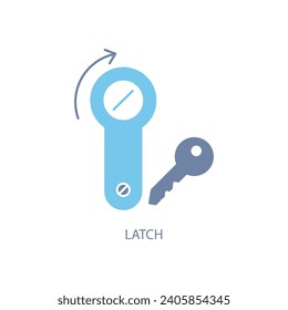 latch concept line icon. Simple element illustration. latch concept outline symbol design.