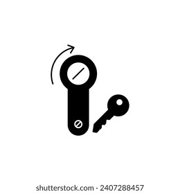 latch concept line icon. Simple element illustration. latch concept outline symbol design.