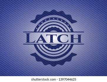 Latch with denim texture. Vector Illustration. Detailed.