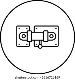 Latch vector icon. Can be used for printing, mobile and web applications.