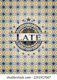 Late arabesque emblem background. arabic decoration.