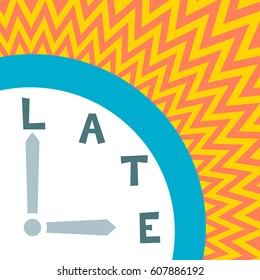 Late Clock Concept Eps8 Vector Stock Vector (royalty Free) 607886192 