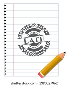 Late drawn with pencil strokes. Vector Illustration. Detailed.