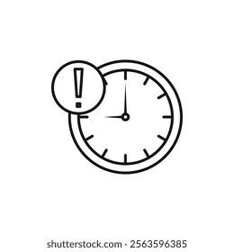 Late icon Simple thin line flat symbol