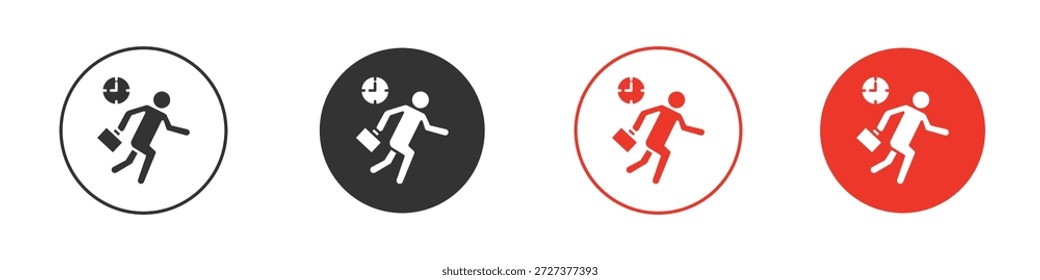 Late icon for ui or ux isolated on white for mobile app, editable
