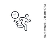 late icon. vector.Editable stroke.linear style sign for use web design,logo.Symbol illustration.