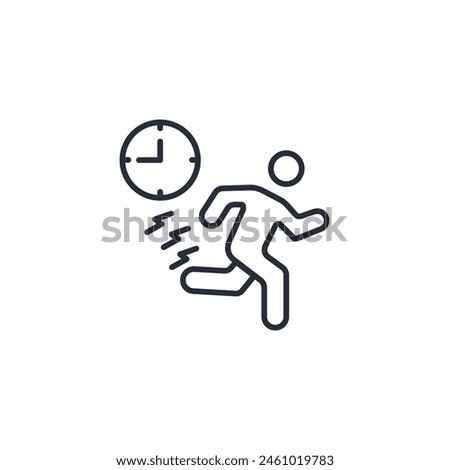 late icon. vector.Editable stroke.linear style sign for use web design,logo.Symbol illustration.