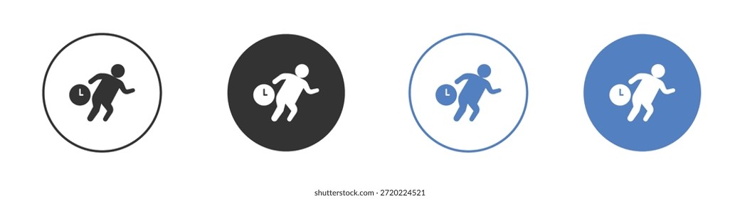 Late icon for web design. pixel perfect flat icons