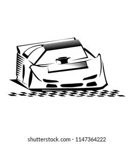 Late Model Race Car Vector Logo Icon