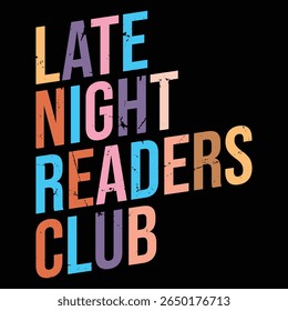 Late Night Readers Club vintage graphic