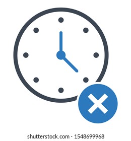 Late tardy Concept, Run Behind Schedule Vector Icon design