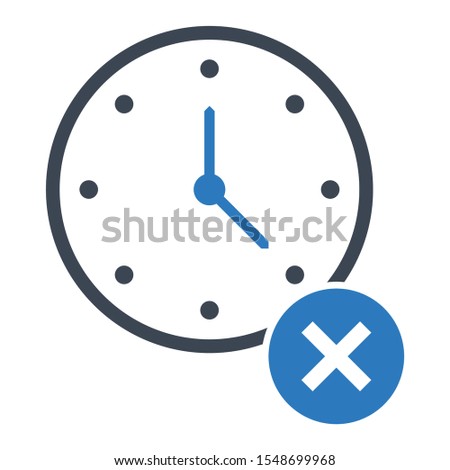 Late tardy Concept, Run Behind Schedule Vector Icon design