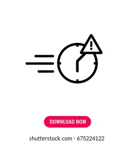 Late vector icon 