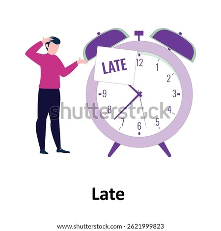 Late Vector illustration which can easily modify or edit
