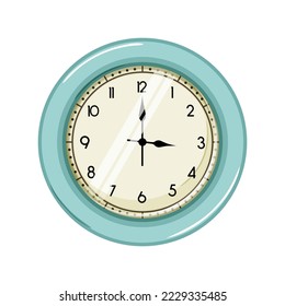 late wall clock cartoon. late wall clock sign. isolated symbol vector illustration