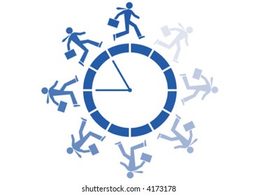 Late for work - Vector