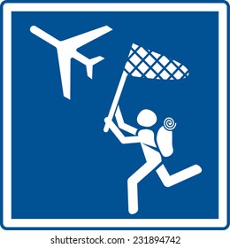 latecomer try to stop his flight
