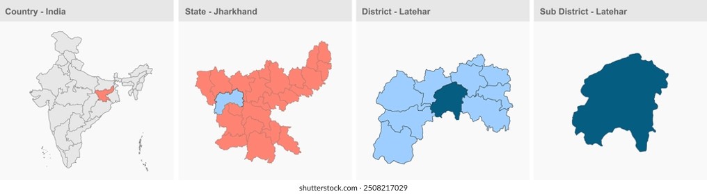 Latehar map, Latehar District, Jharkhand state, Republic of India, Government of Jharkhand, Indian territory, Eastern India, politics, village, tourism