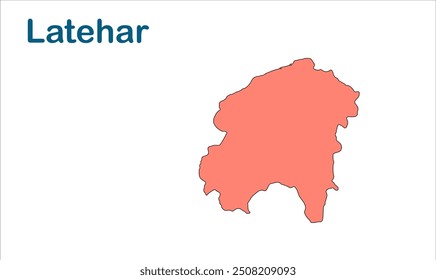 Mapa da subdivisão de Latehar, Distrito de Latehar, Estado de Jharkhand, República da Índia, Governo de Jharkhand, Território indiano, Índia Oriental, política, aldeia, turismo