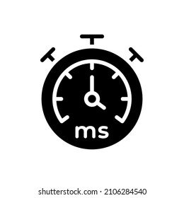 latency glyph icon vector Isolated on white background