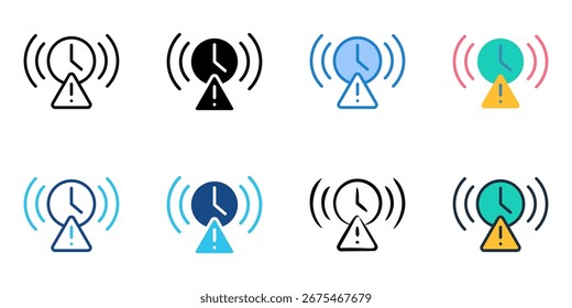 Latency icon set multiple style collection 
