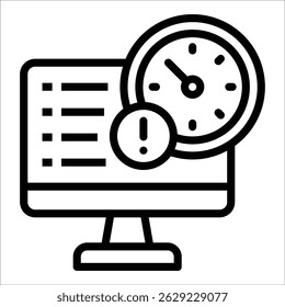 Elemento De Ícone Do Monitor De Latência Para Design