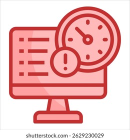Latency Monitor Icon Element For Design