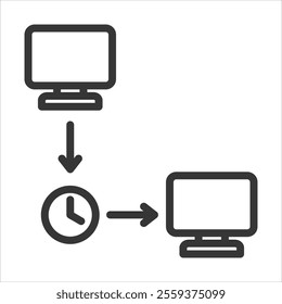 Latency Outline Icon Vector Illustration