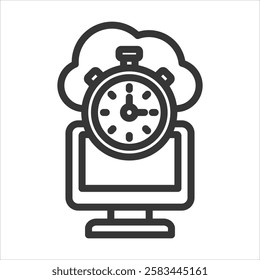 Latency Outline Icon Vector Illustration